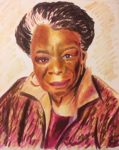 marker pen portrait drawing - real stories - Strong Women