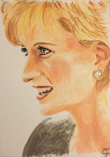 marker pen portrait drawing - real stories - strong women